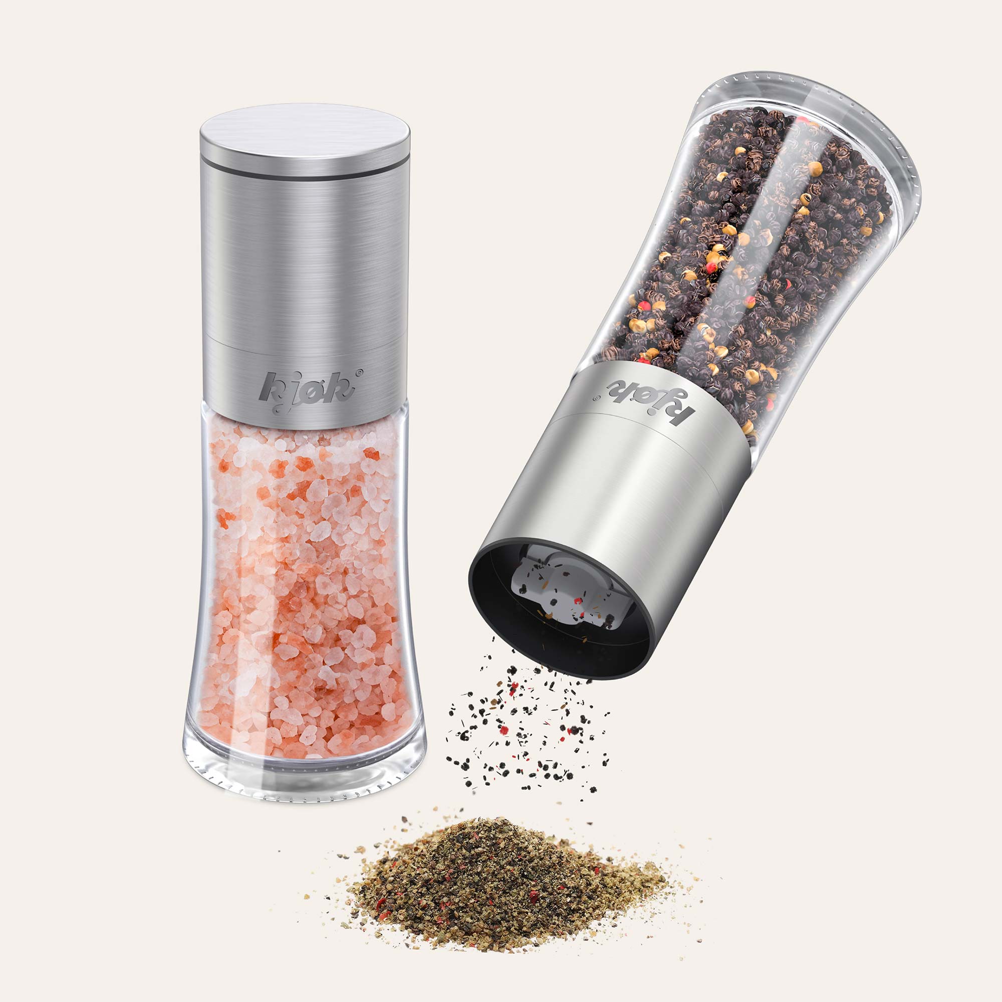 Salz und Pfeffermühle Edelstahl mit Keramikmahlwerk