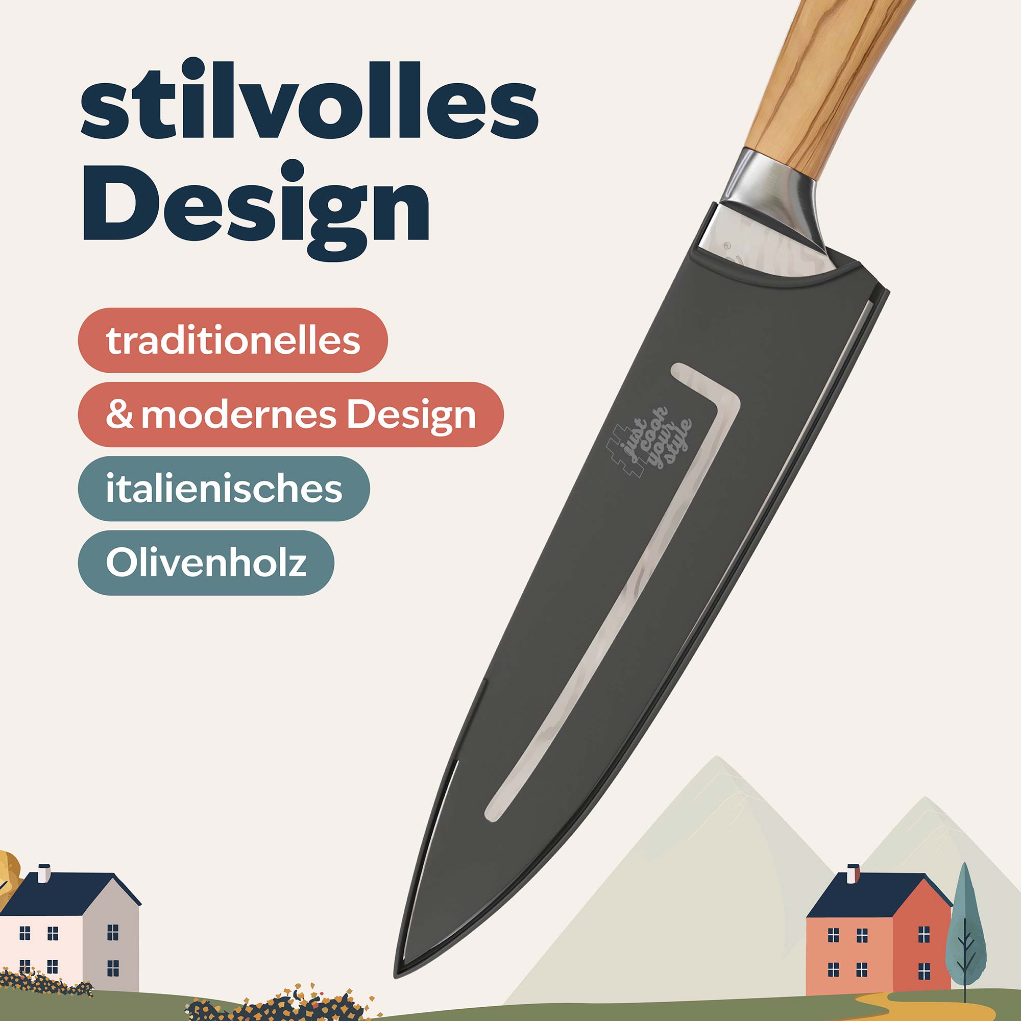 Chefmesser mit Klingenschutz