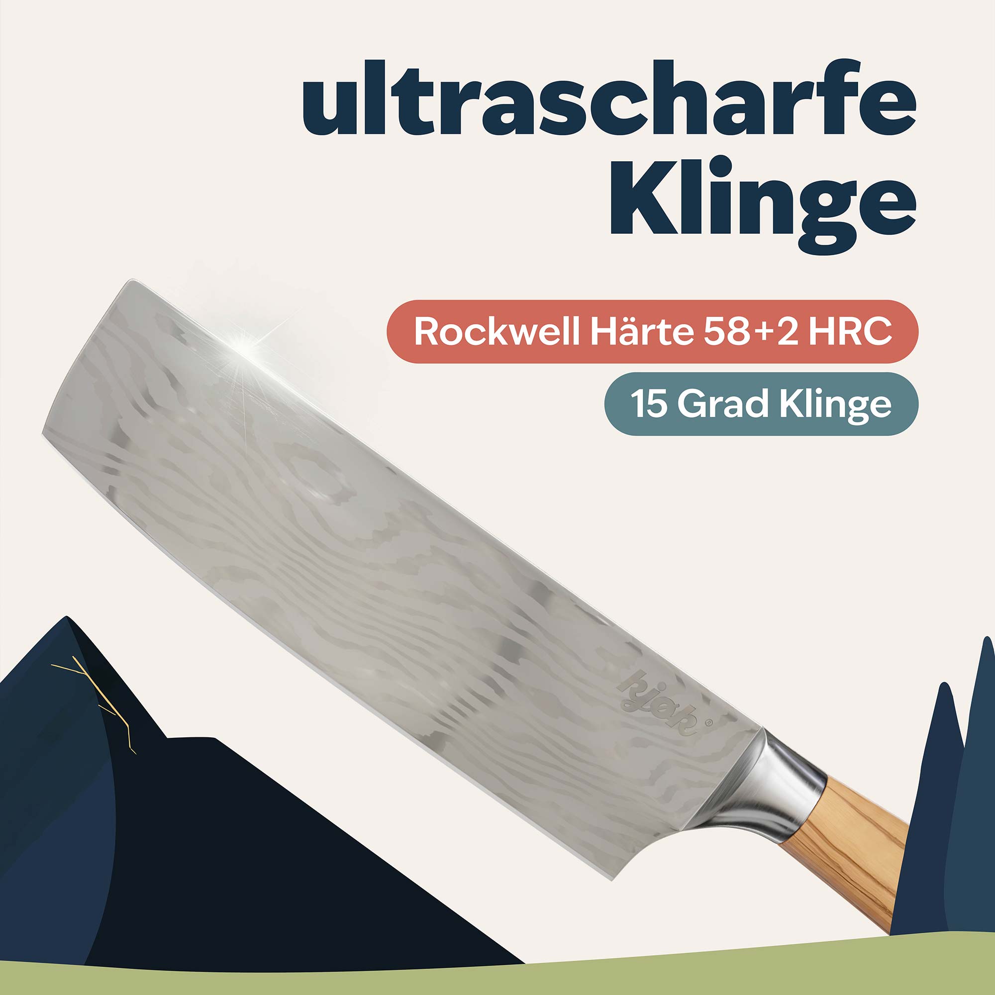 58er Rockwell Klinge des Nakirimessers von kjøk