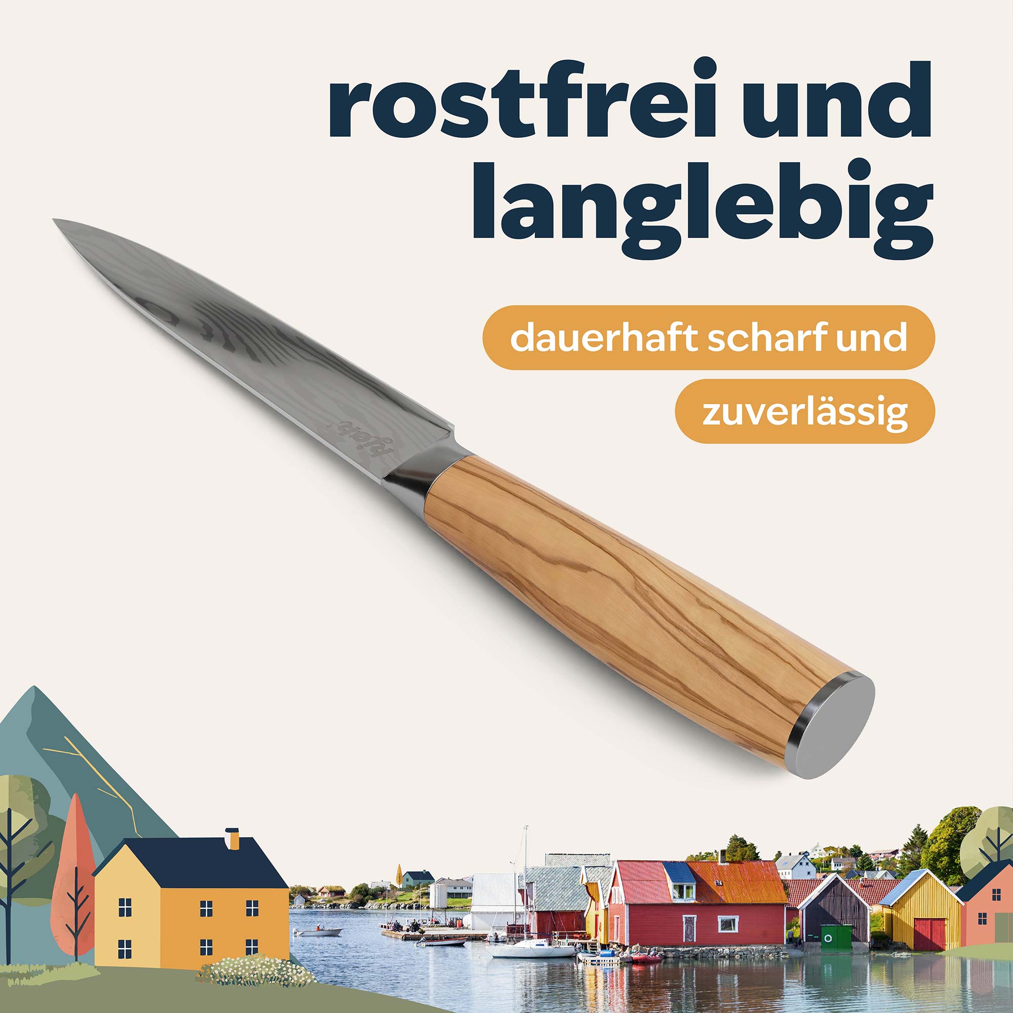 zuverlässiges Küchenmesser mit rostfreier Klinge