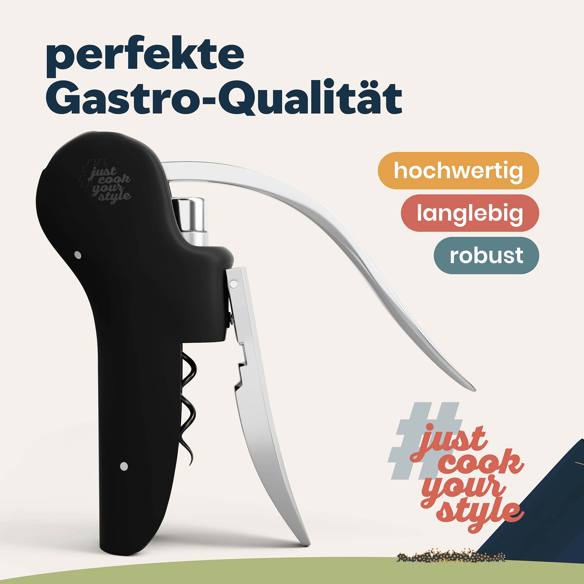 Premium Korkenzieher von kjøk ist hochwertig, robust und langlebig