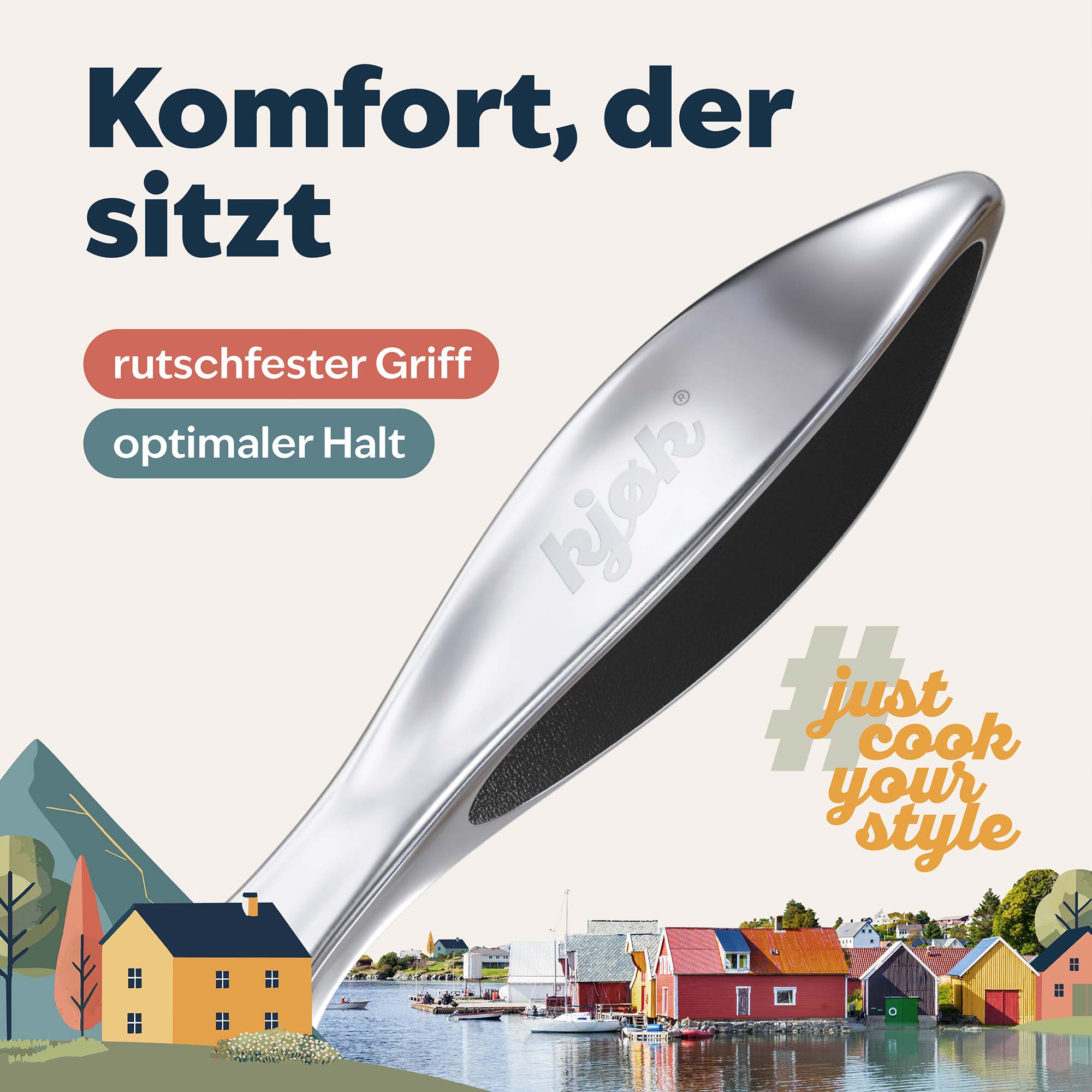 Hochwertiger Griff mit Gripp in Nahaufnahme