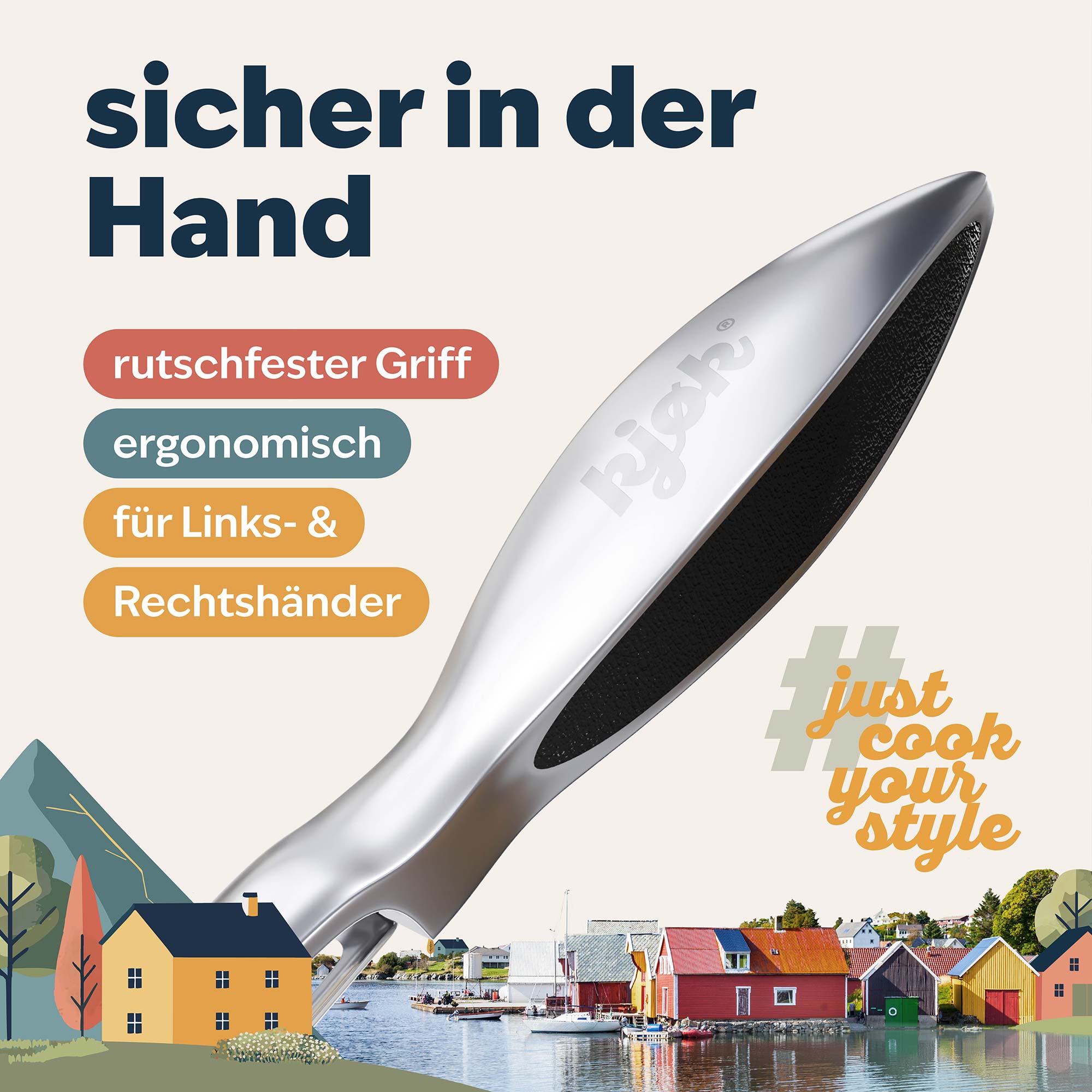 rutschfester Griff mit Gripp in Nahaufnahme