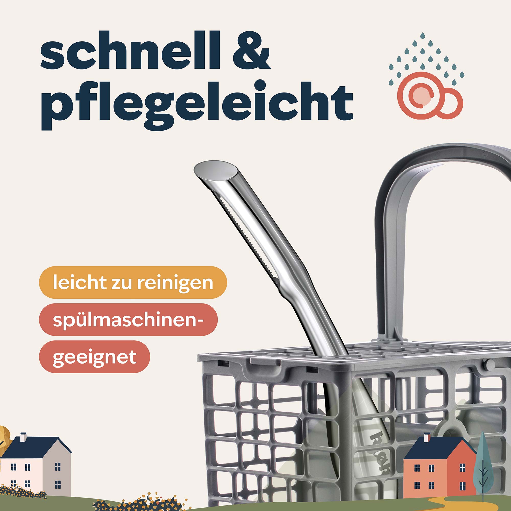 Sparschäler von kjøk kann in die Spülmaschine