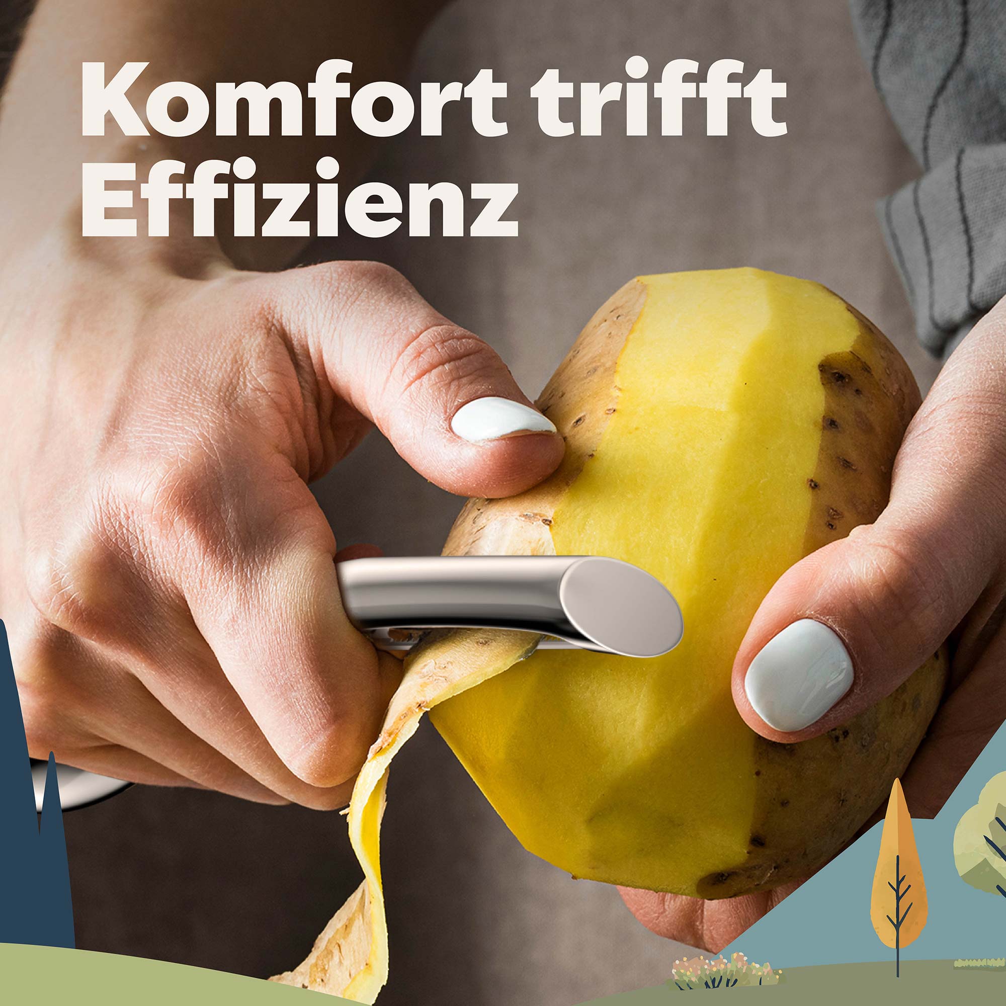 Hochwertiger Premium Sparschäler für Karotten & Kartoffeln