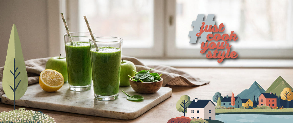 Grüner Smoothie mit Apfel und Spinat – in 5 Minuten fertig
