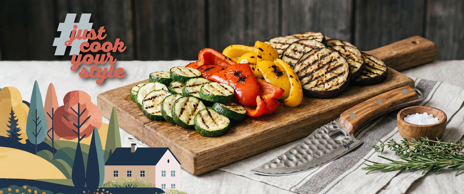 Gegrilltes Sommergemüse vom Brett