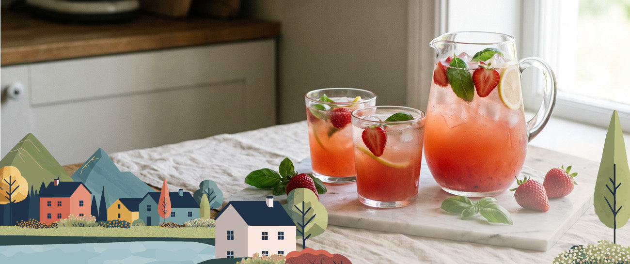 Erdbeer-Basilikum-Limonade selber machen – der Sommer im Glas